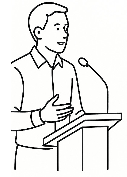 Oral presenter addressing the audience