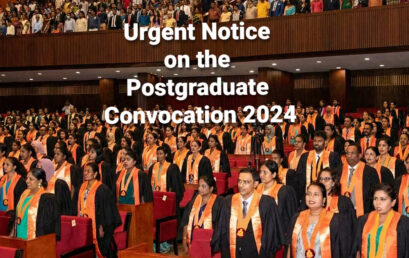 SPECIAL NOTICE: Postgraduate Convocation 2024
